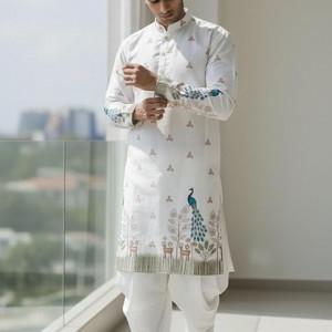 Men’s Pure Cotton Kurta Dhoti Set