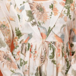 Pure Cotton Cream Regular top with Floral Print
