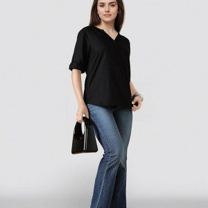 Women's Casual Roll Up Sleeves