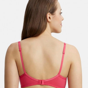 Women Wirefree Padded T-Shirt Bra with Lace Styling