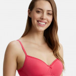 Women Wirefree Padded T-Shirt Bra with Lace Styling
