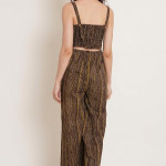 Cotton Abstract Printed Sleeveless Jumpsuit for Women