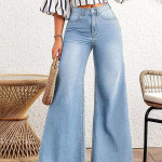Bell Bottom Jeans for Women High Waist Stretchable Flared Denim