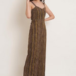 Cotton Abstract Printed Sleeveless Jumpsuit for Women