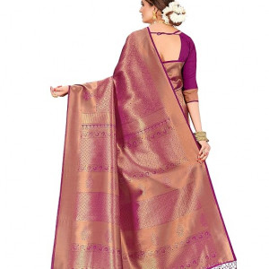 Raw Silk Saree with Unstitched Blouse Piece