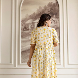 Stylish Women's Pure Cotton Feeding Kurti Gown
