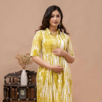 Women’s Cotton Maternity & Breastfeeding Kurti with Front Zip