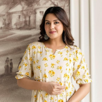 Stylish Women's Pure Cotton Feeding Kurti Gown